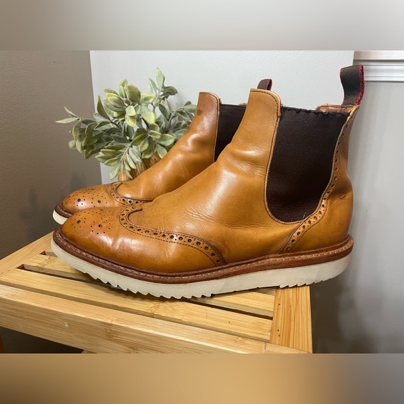 Allen Edmonds Brown Leather Walker Boots Men’s 9.5 - Picture 2 of 10